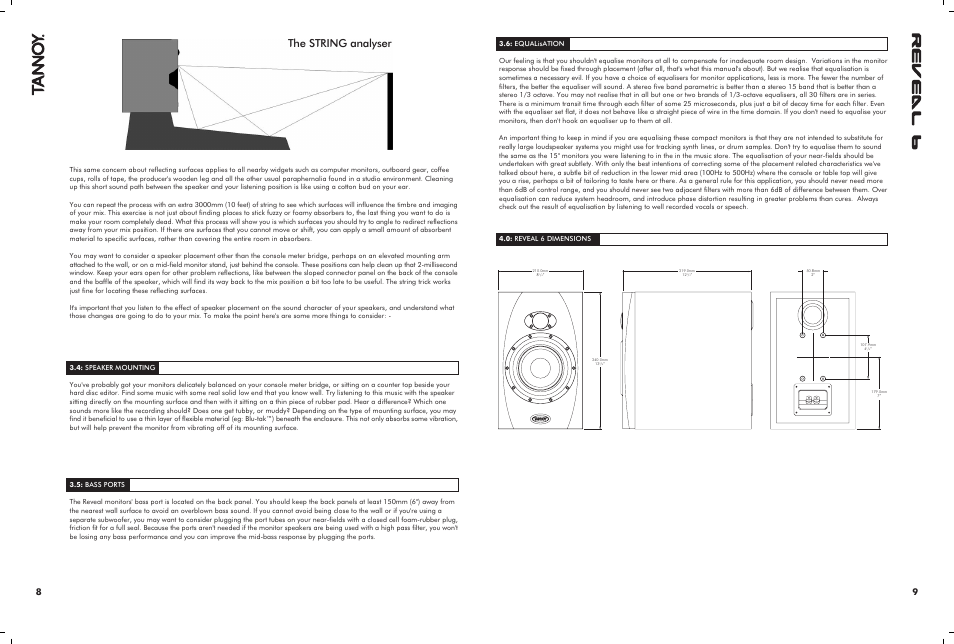 The string analyser | Tannoy PASSIVE STUDIO MONITORS 6 User Manual | Page 5 / 10
