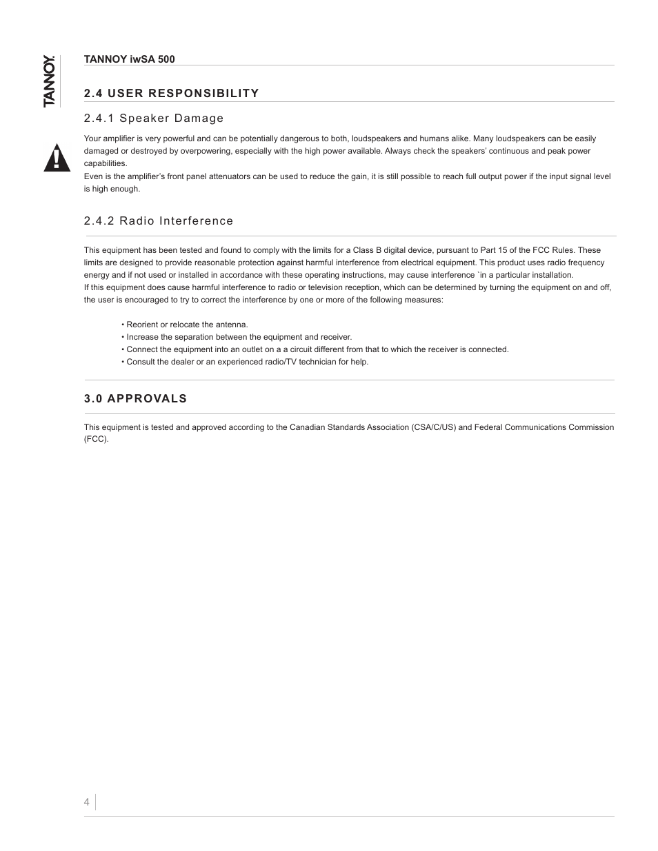 Tannoy iwSA 500 User Manual | Page 4 / 10