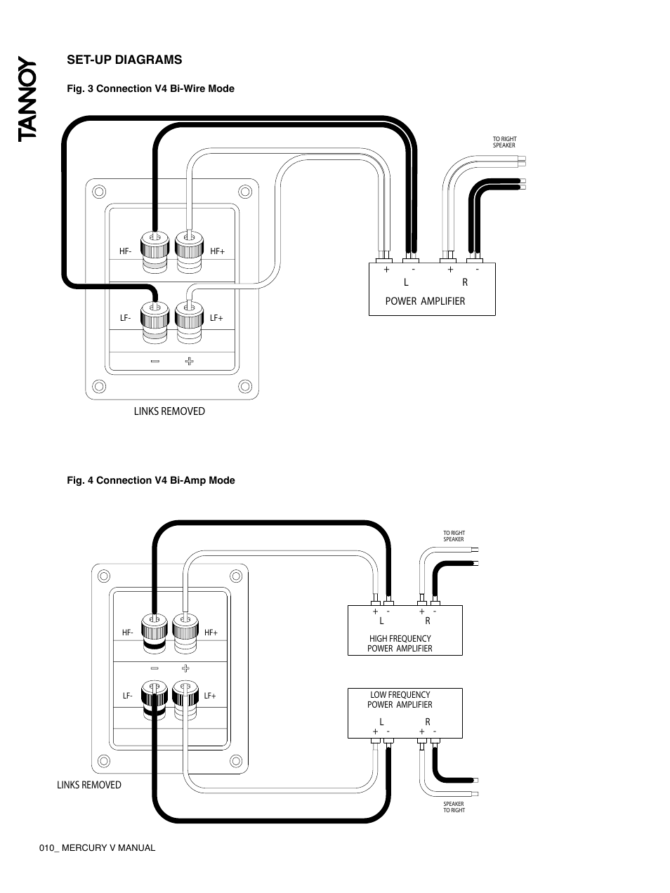 Set-up diagrams | Tannoy Mercury V User Manual | Page 10 / 12