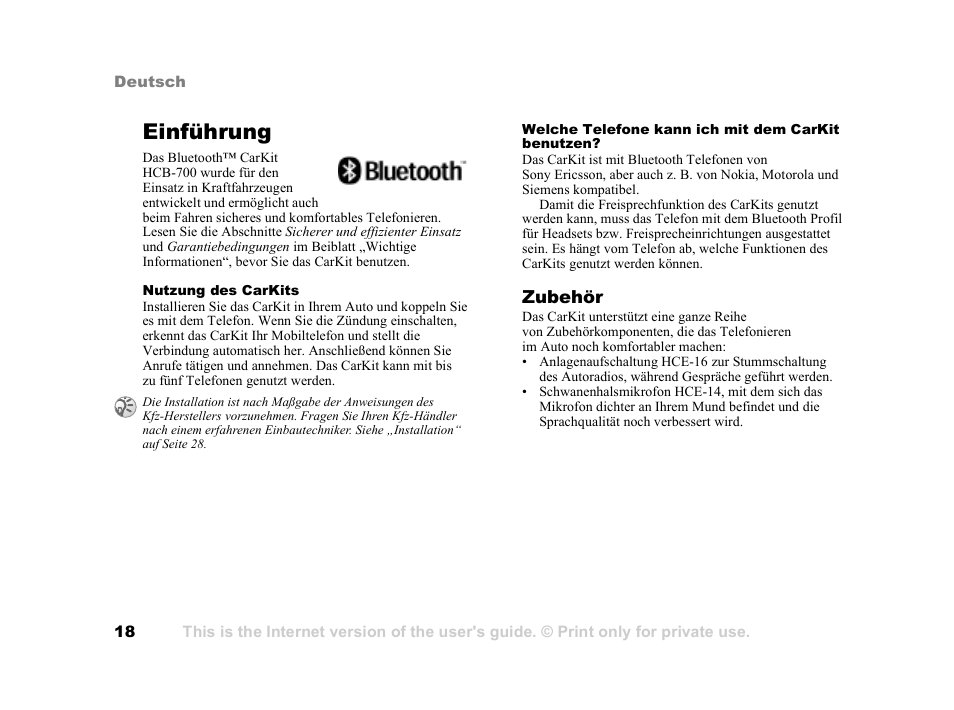 Einführung, Einführung 18, Zubehör | Tannoy HCB-700 User Manual | Page 18 / 111