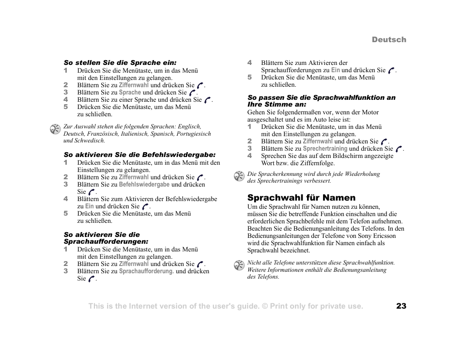 Sprachwahl für namen | Tannoy HCB-700 User Manual | Page 23 / 111