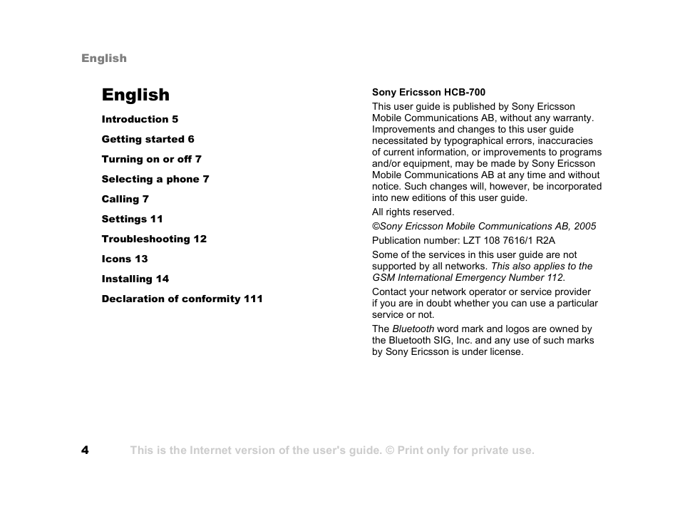 English | Tannoy HCB-700 User Manual | Page 4 / 111