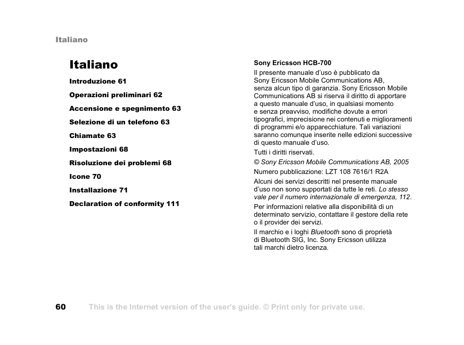 Italiano | Tannoy HCB-700 User Manual | Page 60 / 111