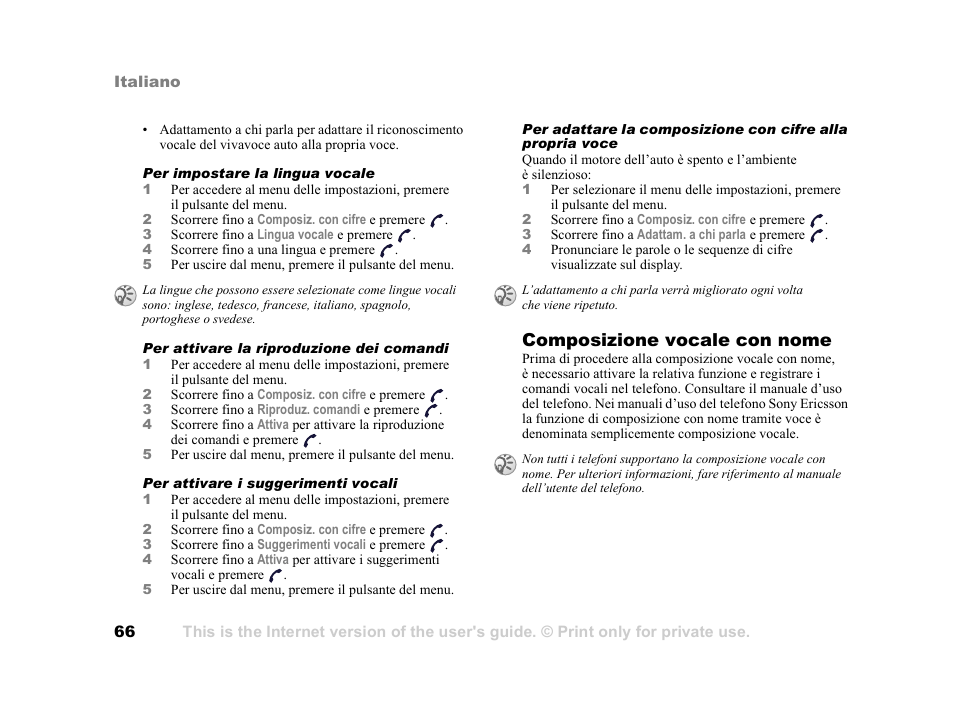 Composizione vocale con nome | Tannoy HCB-700 User Manual | Page 66 / 111
