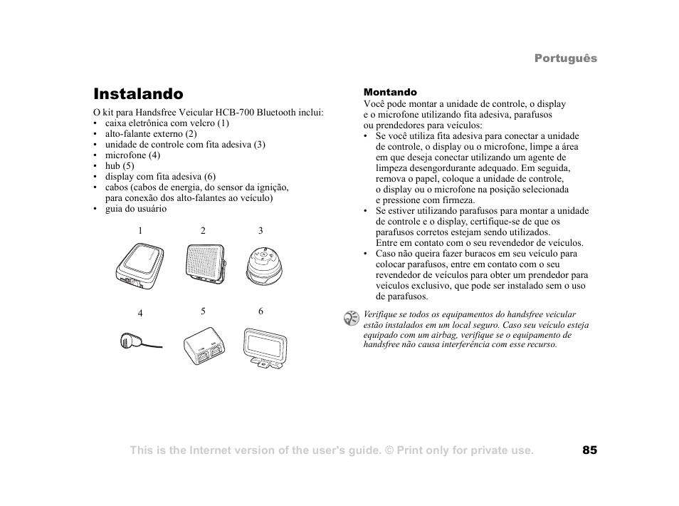 Instalando, Instalando 85 | Tannoy HCB-700 User Manual | Page 85 / 111