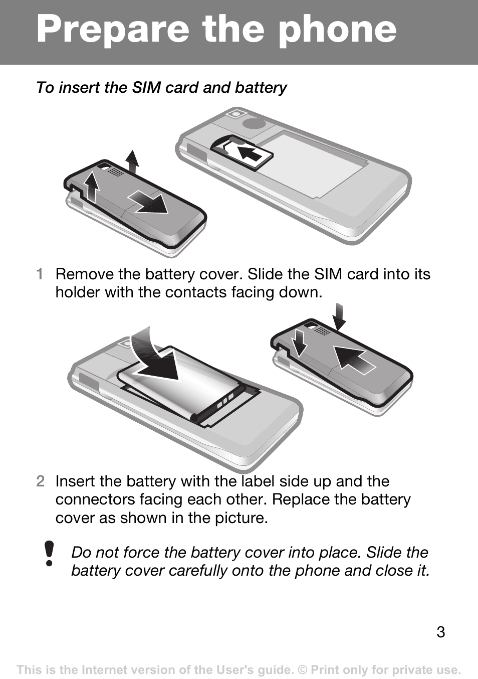 Prepare the phone | Tannoy T250I User Manual | Page 3 / 42