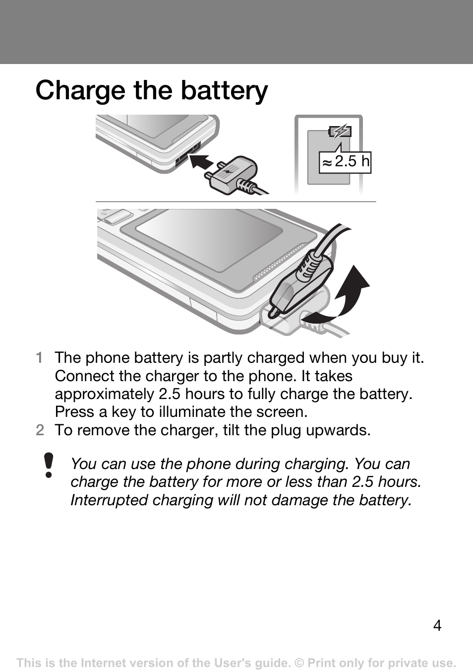 Charge the battery | Tannoy T250I User Manual | Page 4 / 42