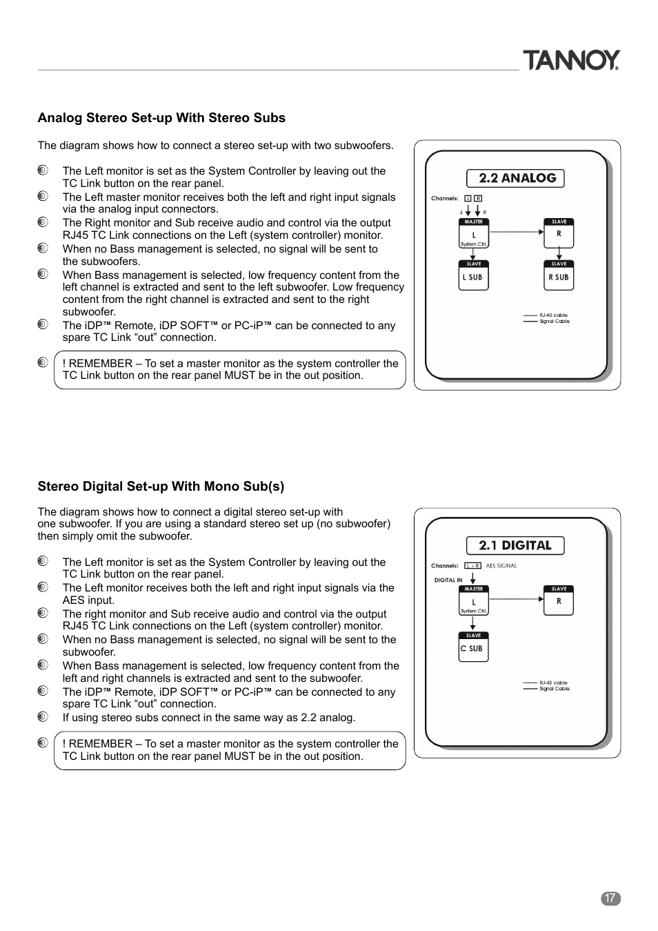 Tannoy ACTIVE STUDIO MONITORS User Manual | Page 17 / 56