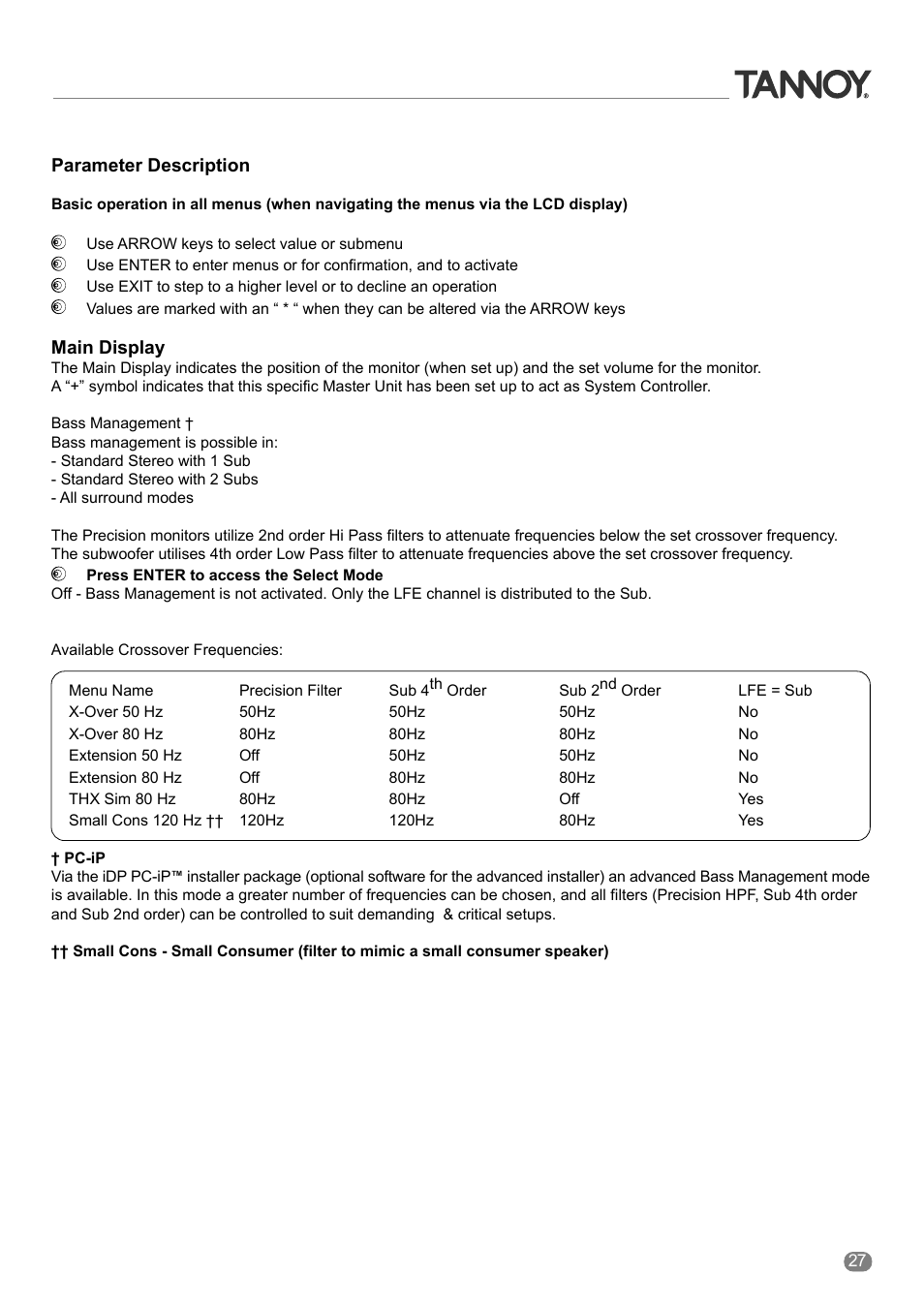 Tannoy ACTIVE STUDIO MONITORS User Manual | Page 27 / 56