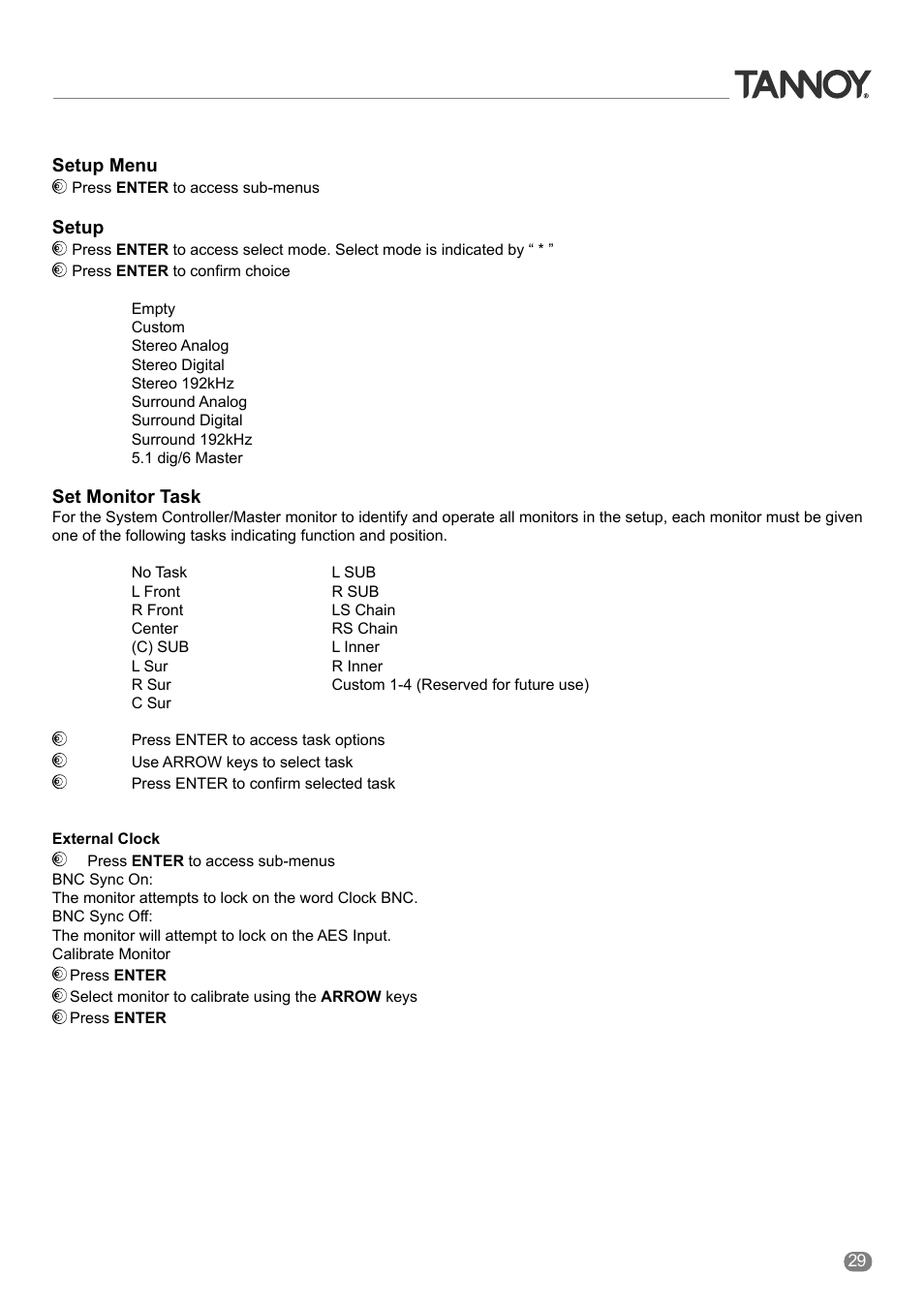 Tannoy ACTIVE STUDIO MONITORS User Manual | Page 29 / 56
