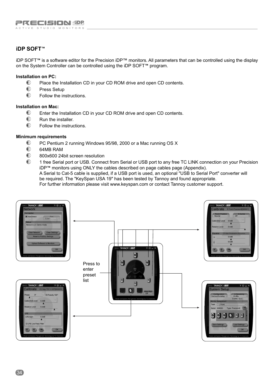 Idp soft | Tannoy ACTIVE STUDIO MONITORS User Manual | Page 34 / 56