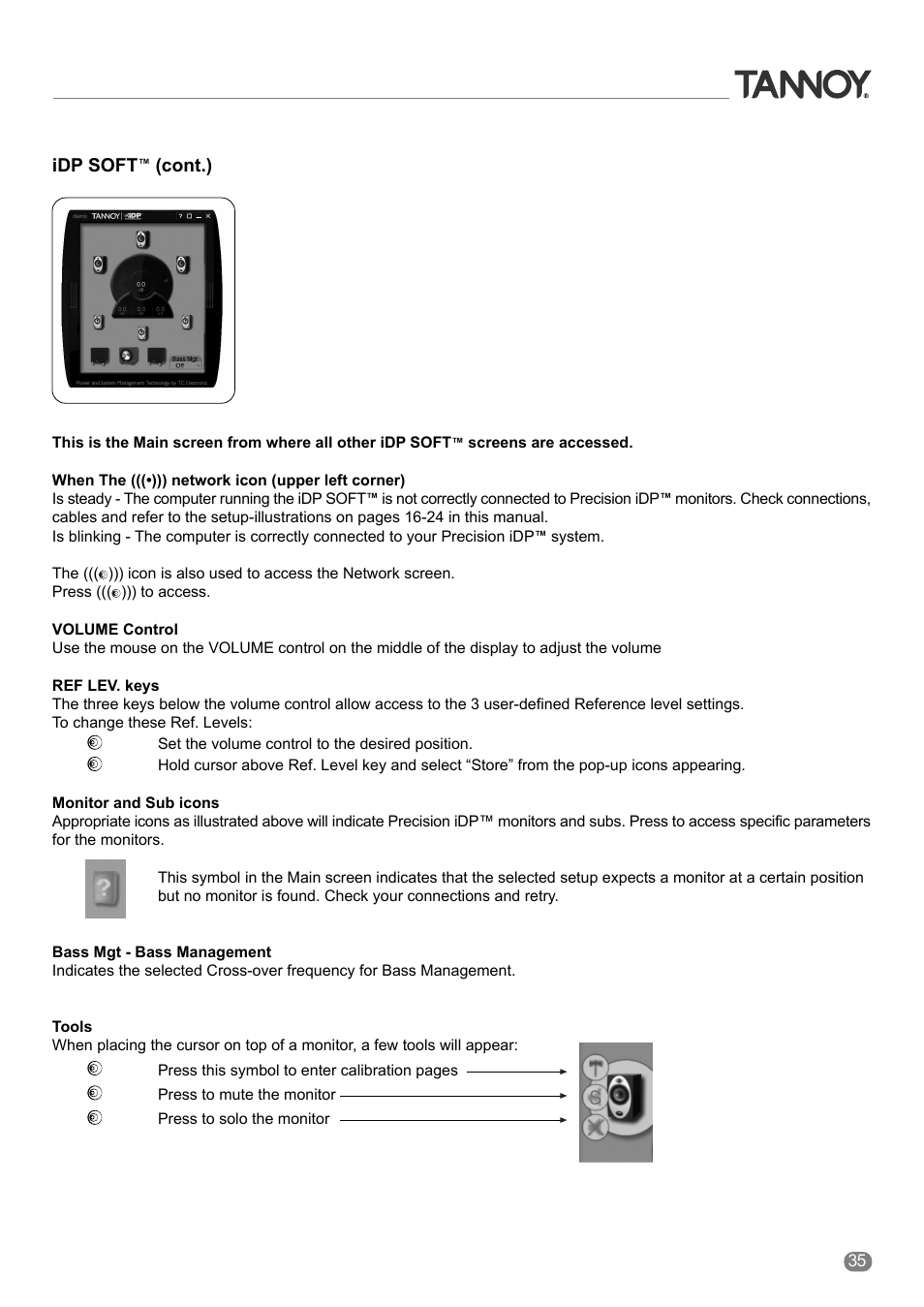 Idp soft, Cont.) | Tannoy ACTIVE STUDIO MONITORS User Manual | Page 35 / 56