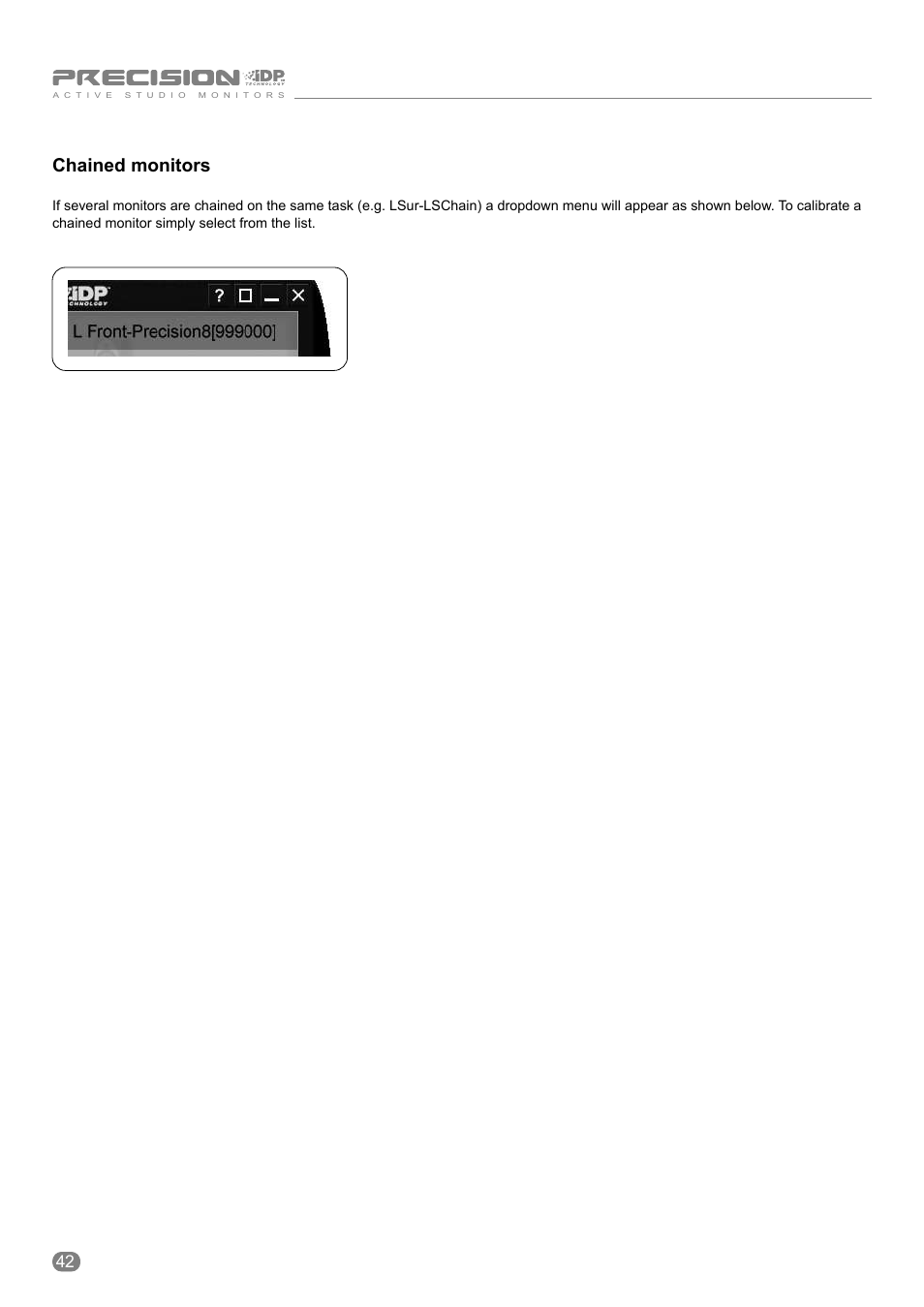 Chained monitors | Tannoy ACTIVE STUDIO MONITORS User Manual | Page 42 / 56