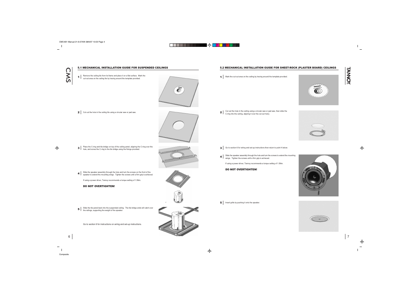 Tannoy CMS801 PI User Manual | Page 4 / 10