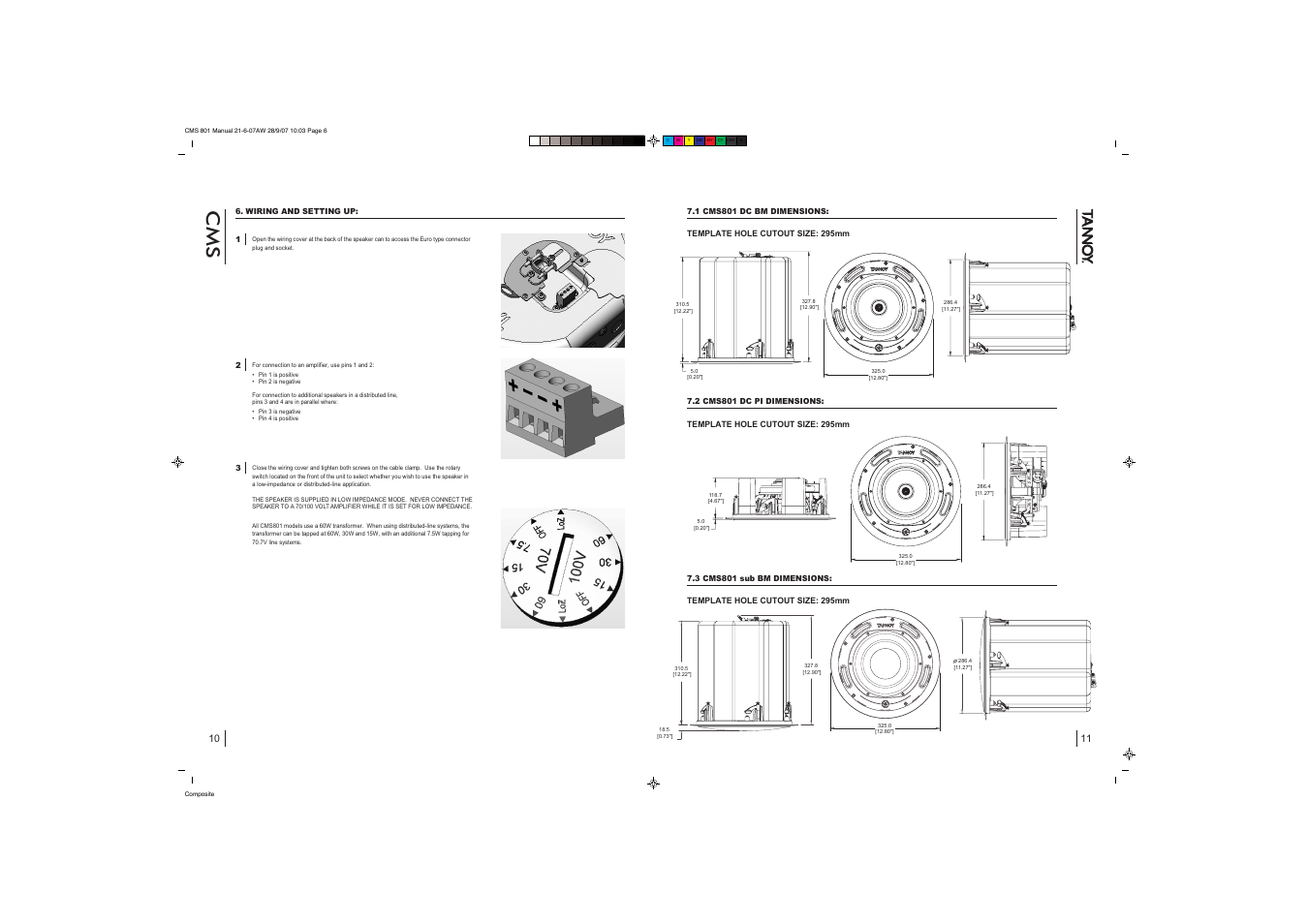 Tannoy CMS801 PI User Manual | Page 6 / 10