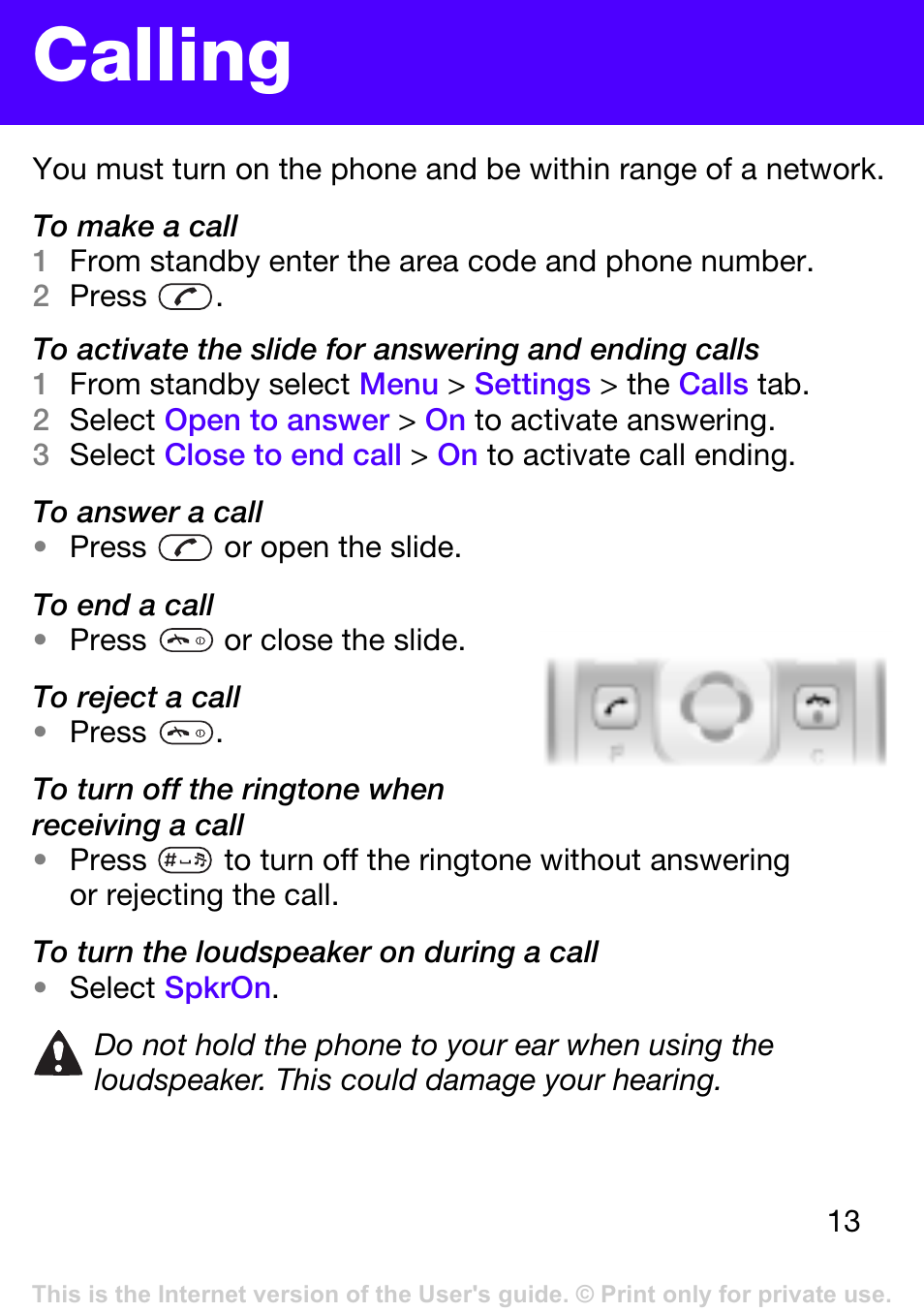 Calling | Tannoy T303 User Manual | Page 13 / 42