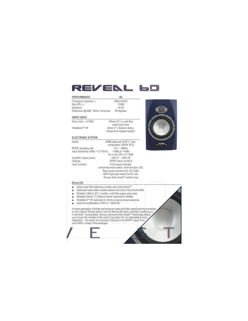 Tannoy REVEAL TS12 User Manual | Page 10 / 12