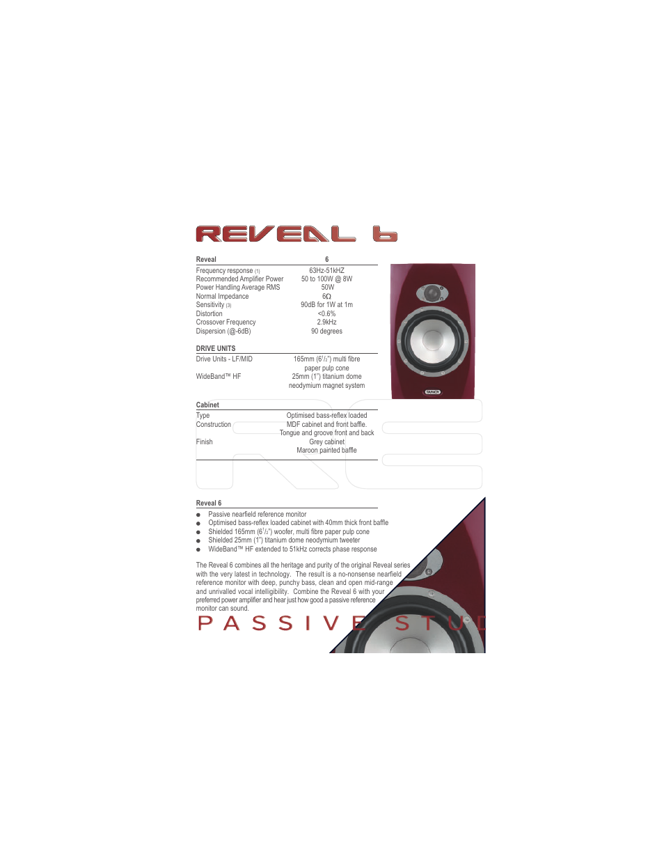 Tannoy REVEAL TS12 User Manual | Page 5 / 12