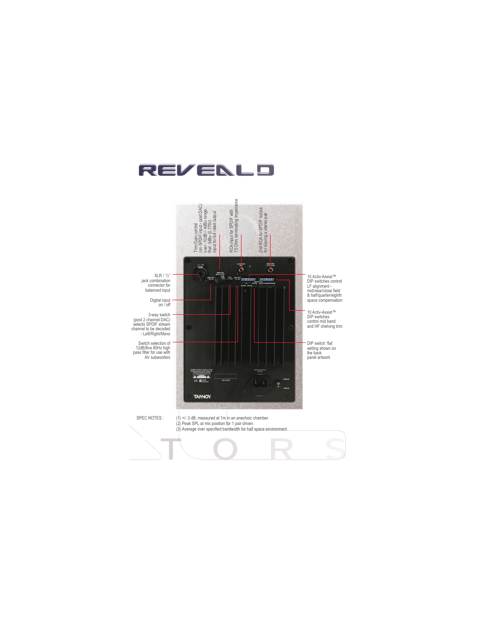 Tannoy REVEAL TS12 User Manual | Page 7 / 12