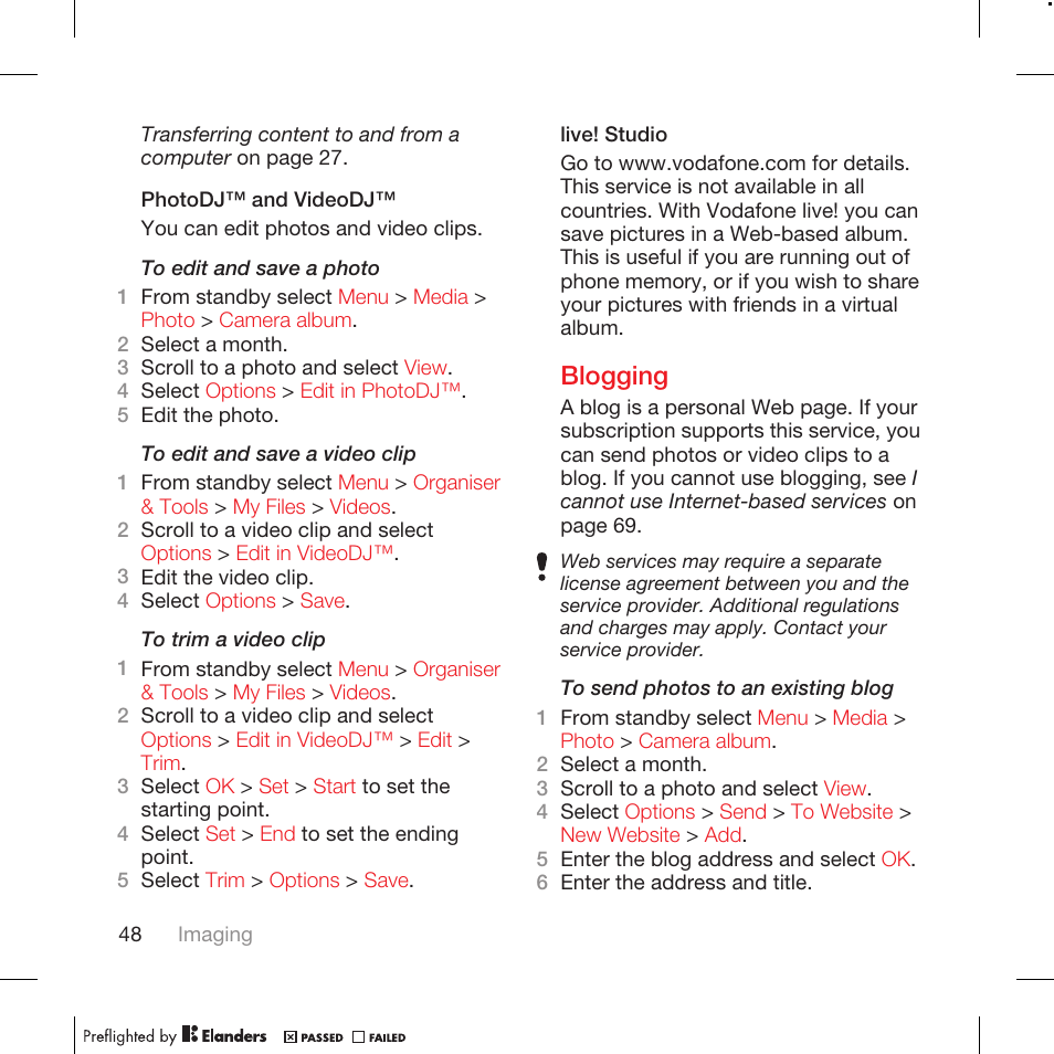Blogging | Tannoy WALKMAN W715 User Manual | Page 48 / 88