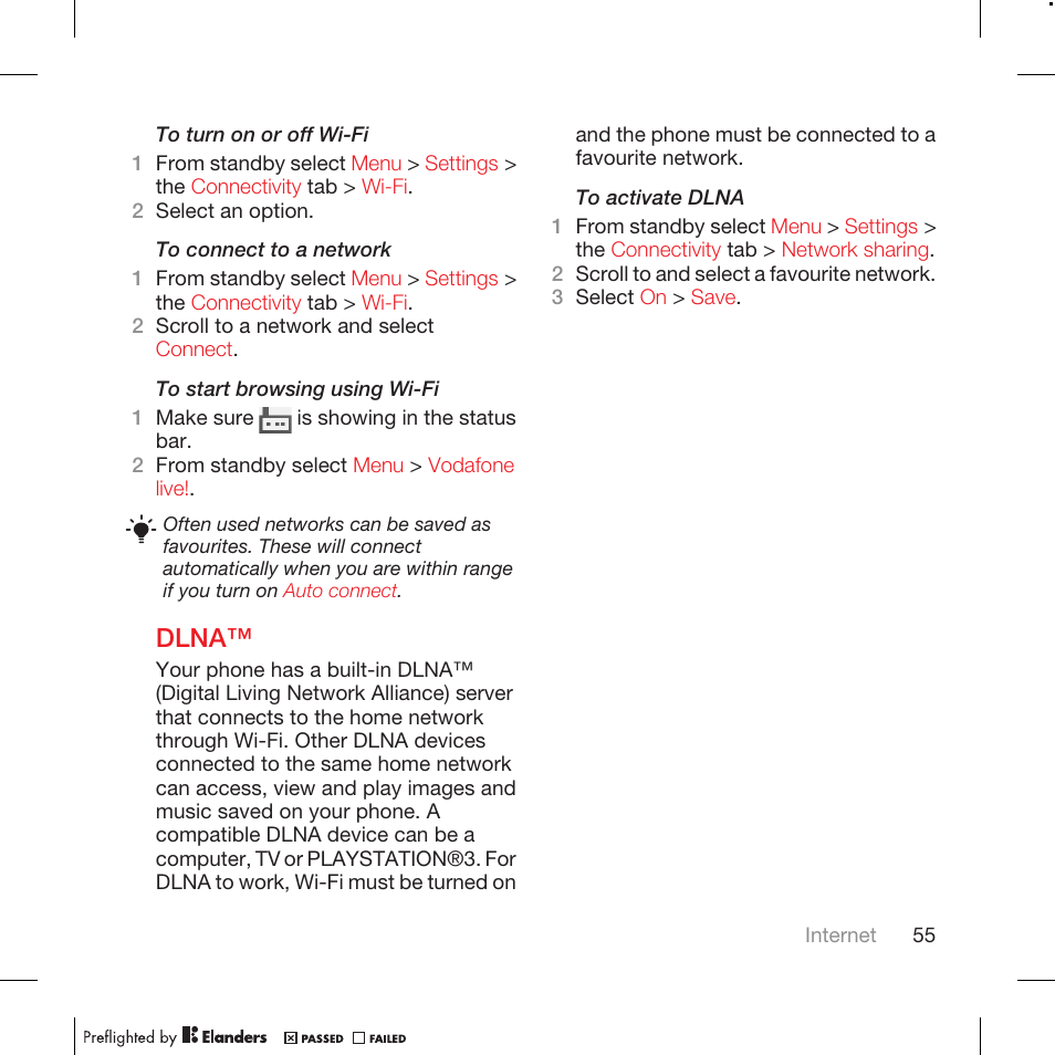Dlna | Tannoy WALKMAN W715 User Manual | Page 55 / 88