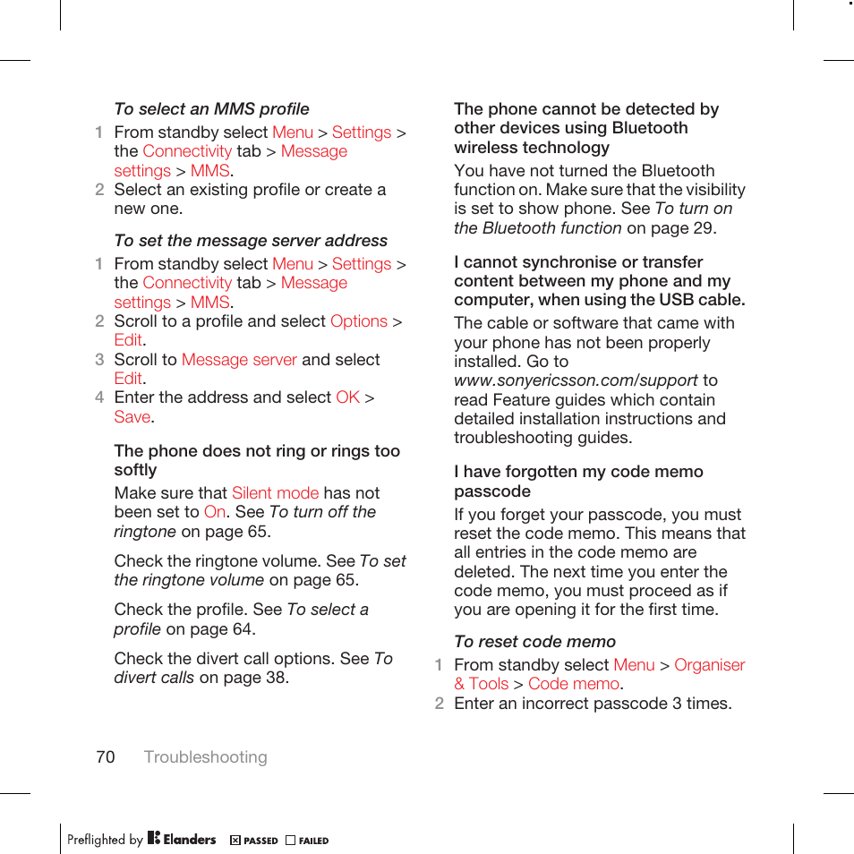Tannoy WALKMAN W715 User Manual | Page 70 / 88