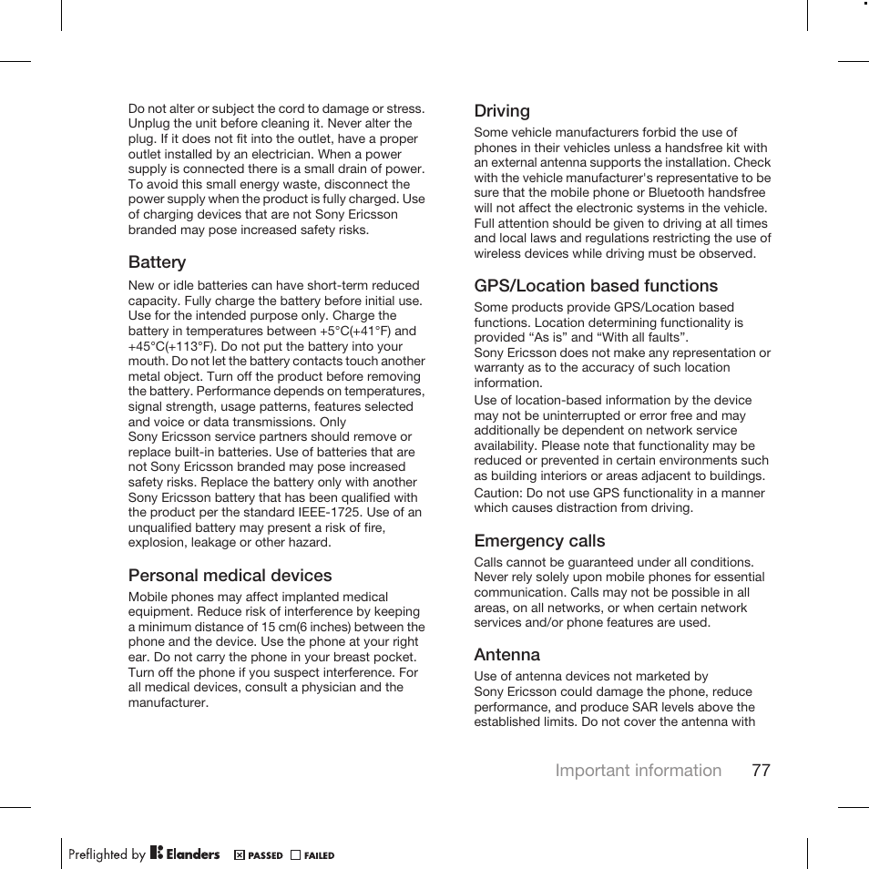 Tannoy WALKMAN W715 User Manual | Page 77 / 88