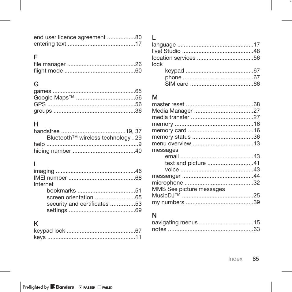 Tannoy WALKMAN W715 User Manual | Page 85 / 88