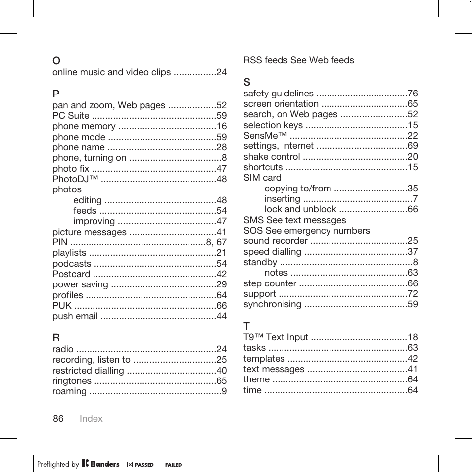 Tannoy WALKMAN W715 User Manual | Page 86 / 88