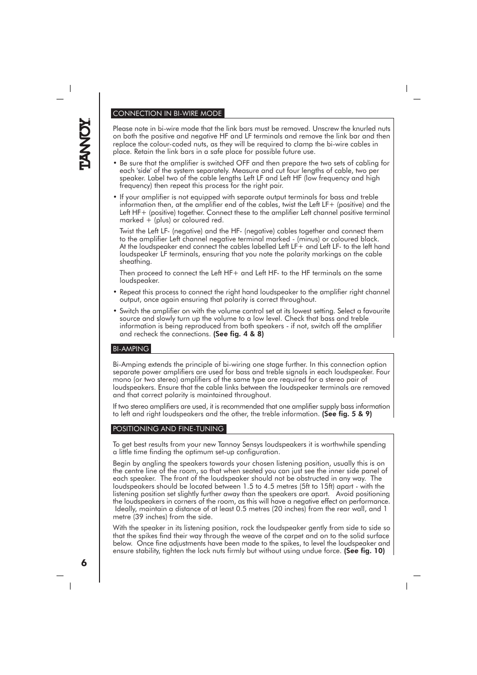 Tannoy Sensys R User Manual | Page 6 / 16