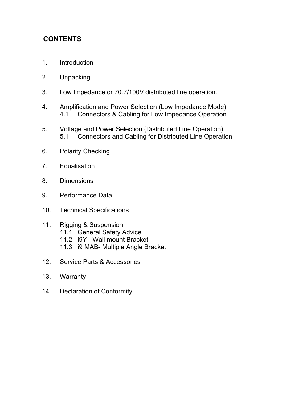 Tannoy I9 User Manual | Page 2 / 14