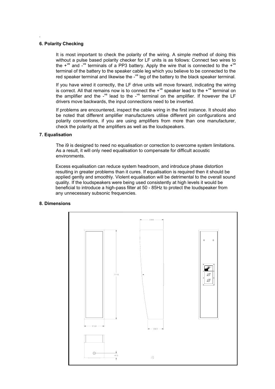 Tannoy I9 User Manual | Page 8 / 14