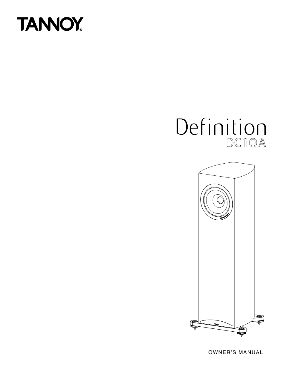 Tannoy DEFINITION DC10A User Manual | 12 pages