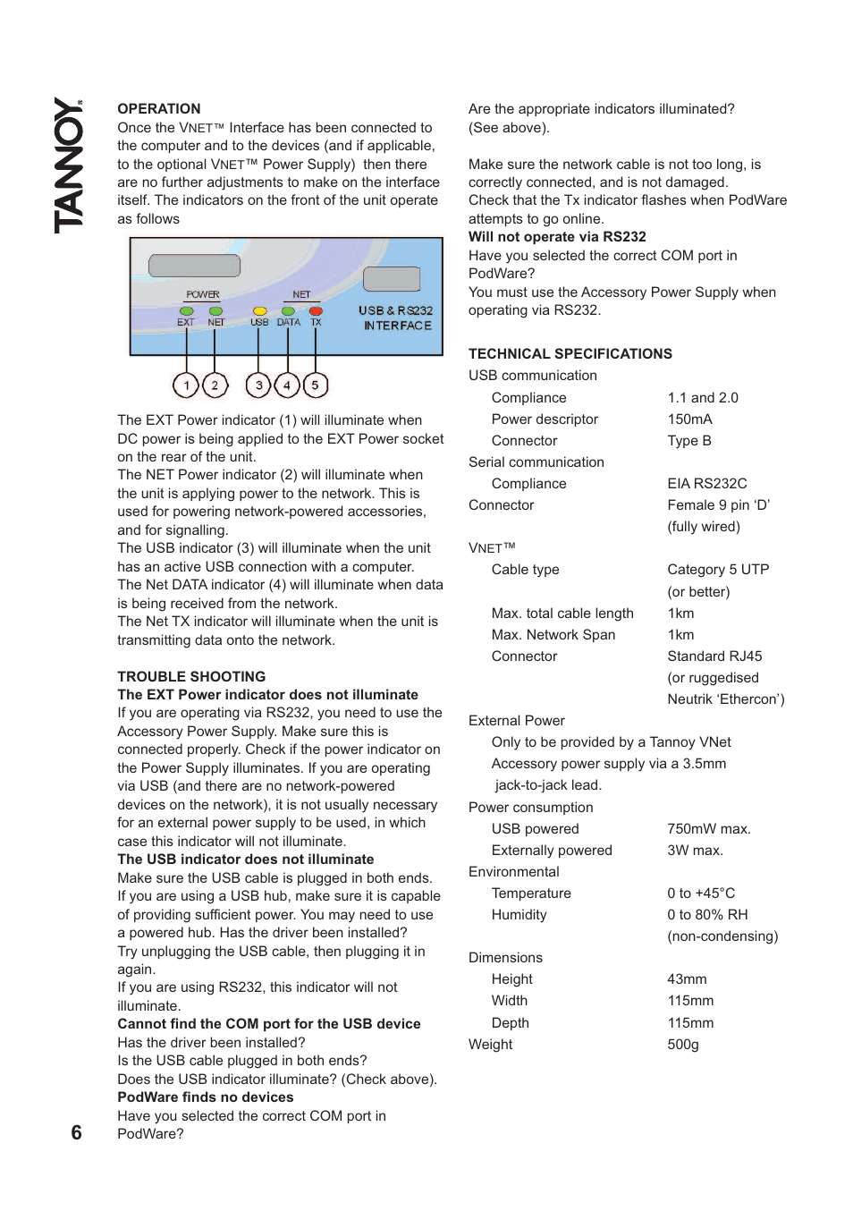 Tannoy VNET SC1 User Manual | Page 6 / 8