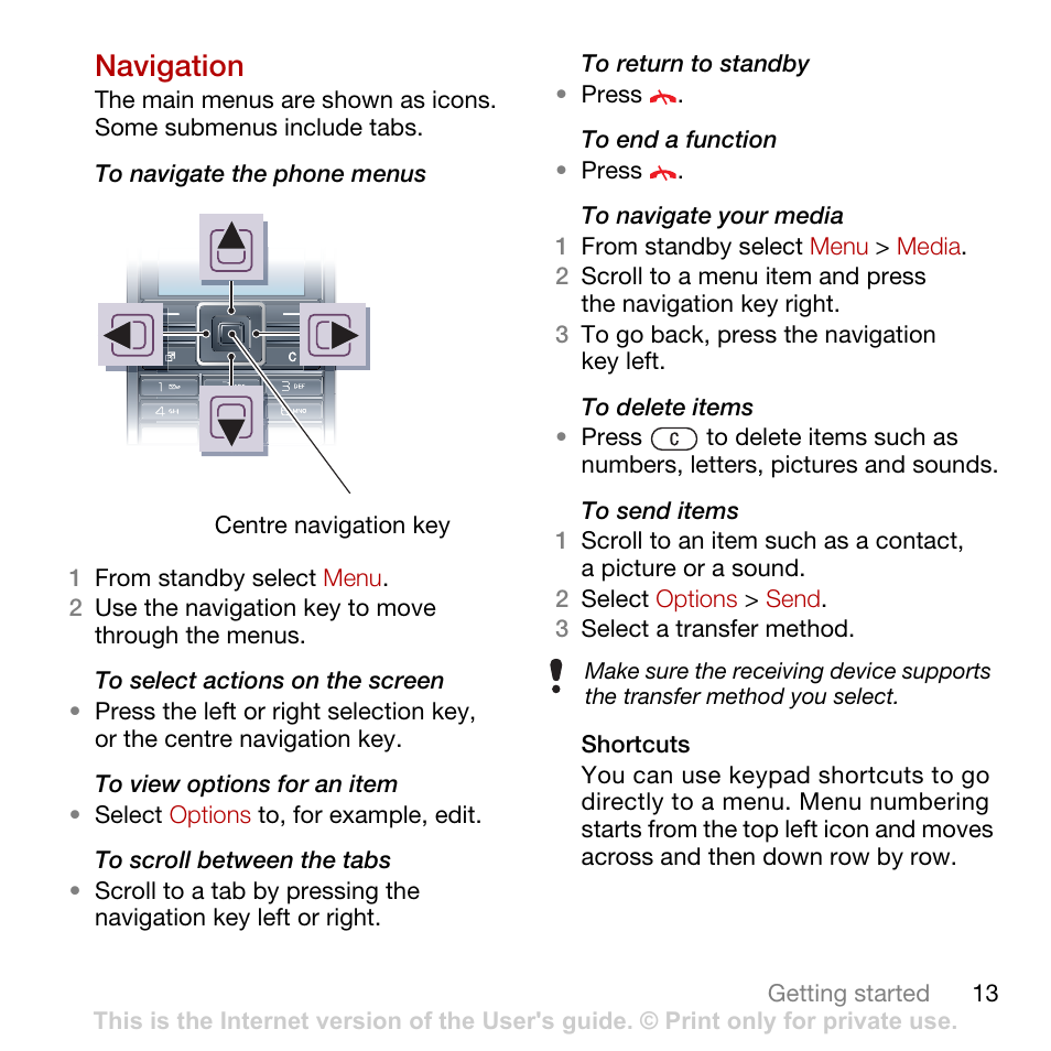 Navigation | Tannoy CYBER-SHOT C902 User Manual | Page 15 / 82