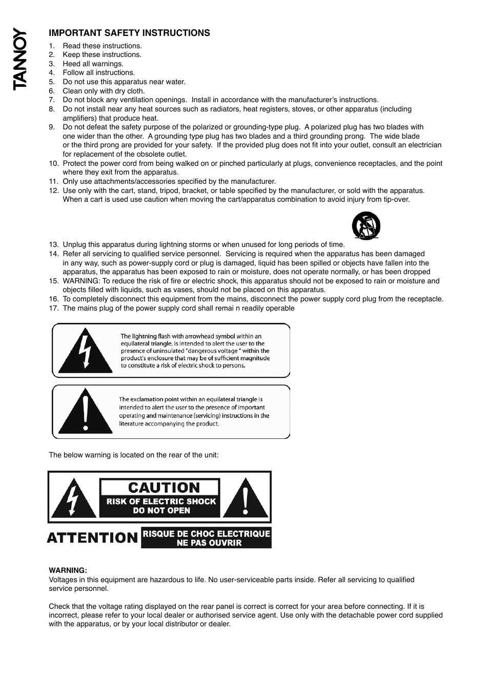 Tannoy Tanoy TS Sub User Manual | Page 2 / 12