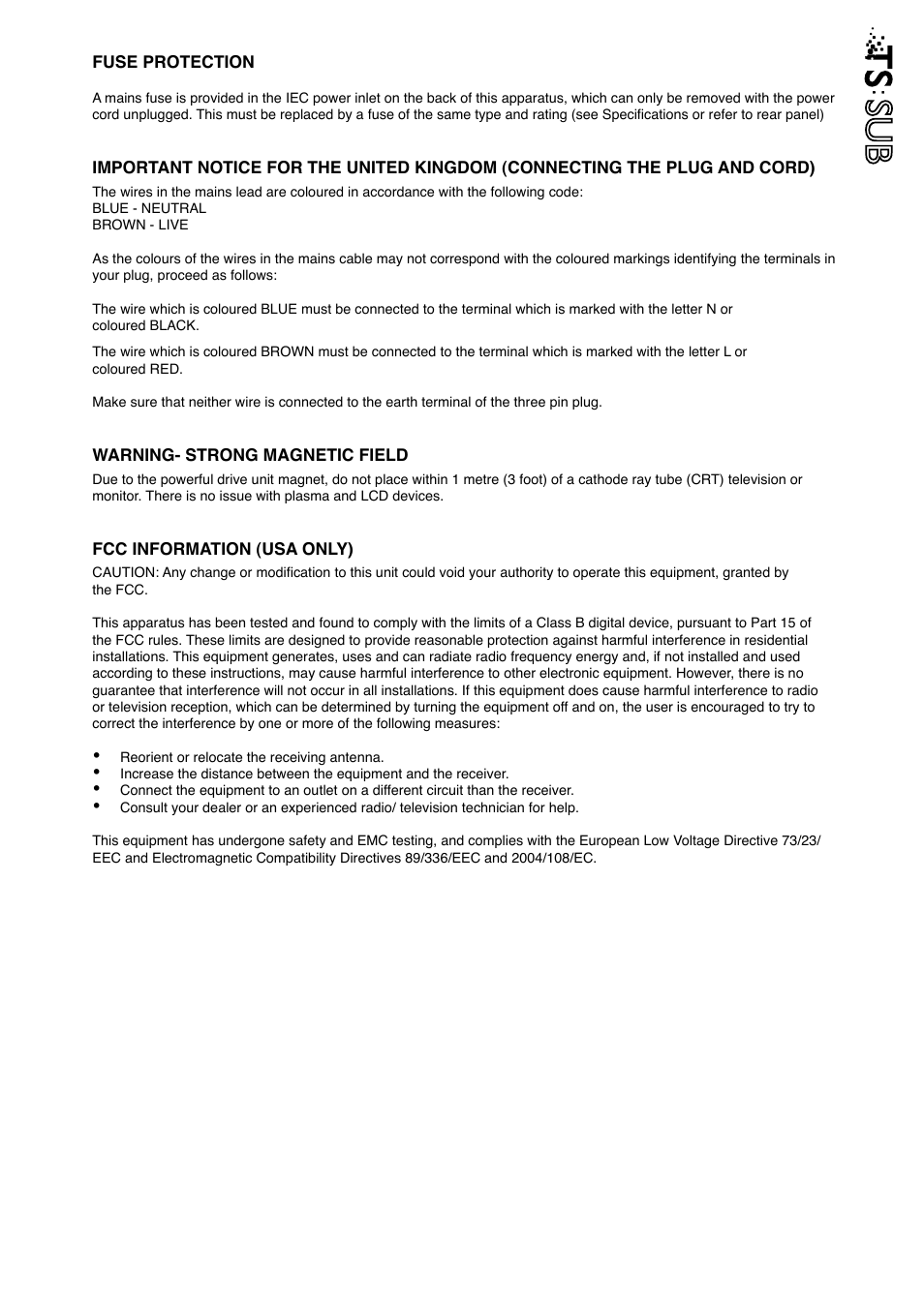Tannoy Tanoy TS Sub User Manual | Page 3 / 12