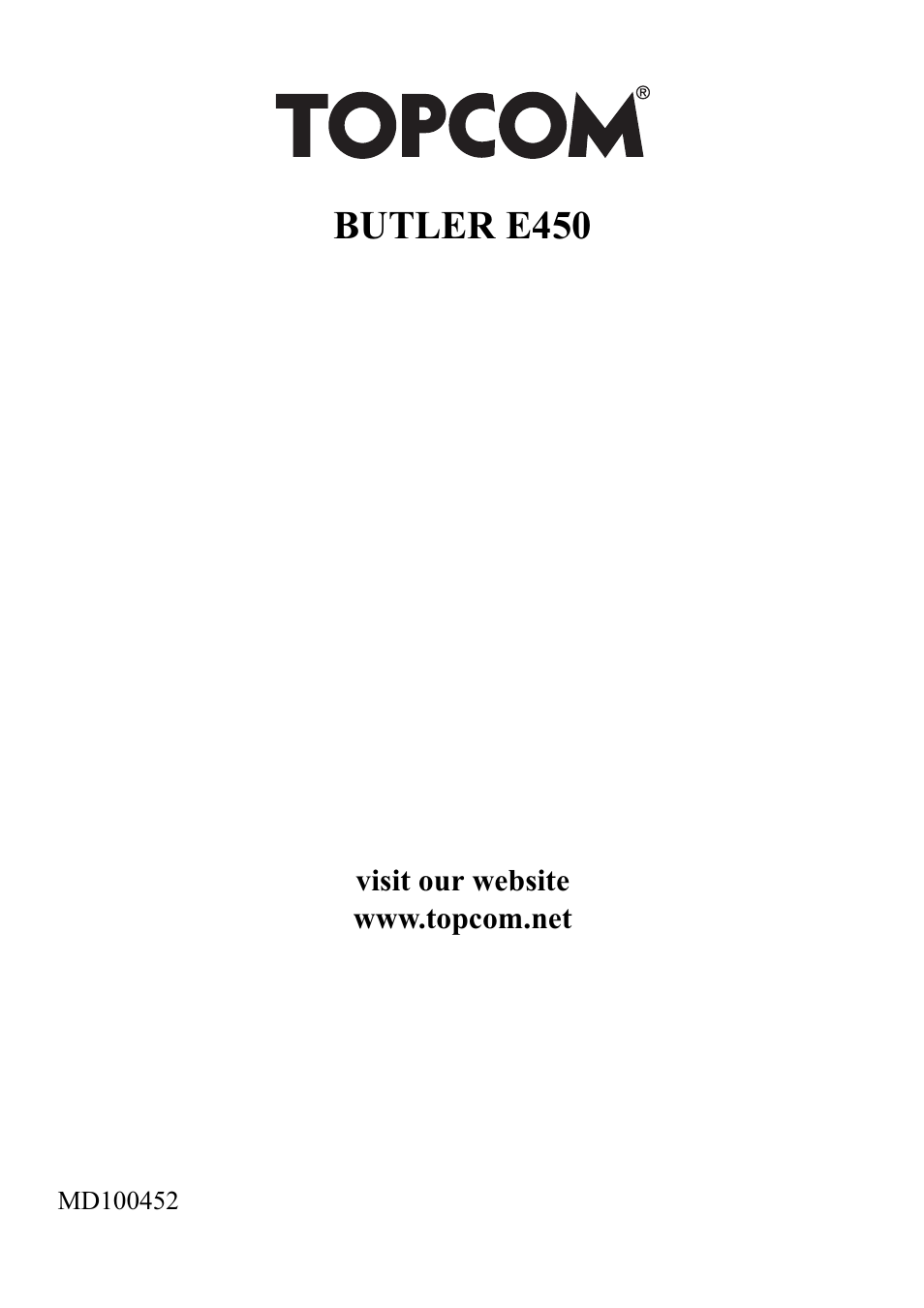 Butler e450 | Topcom BUTLER E450 User Manual | Page 104 / 104