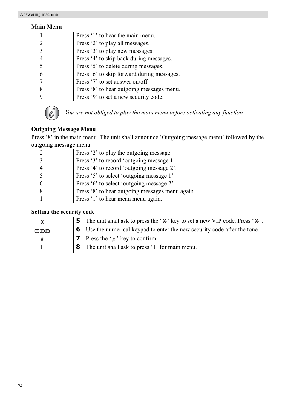 Topcom BUTLER E450 User Manual | Page 24 / 104
