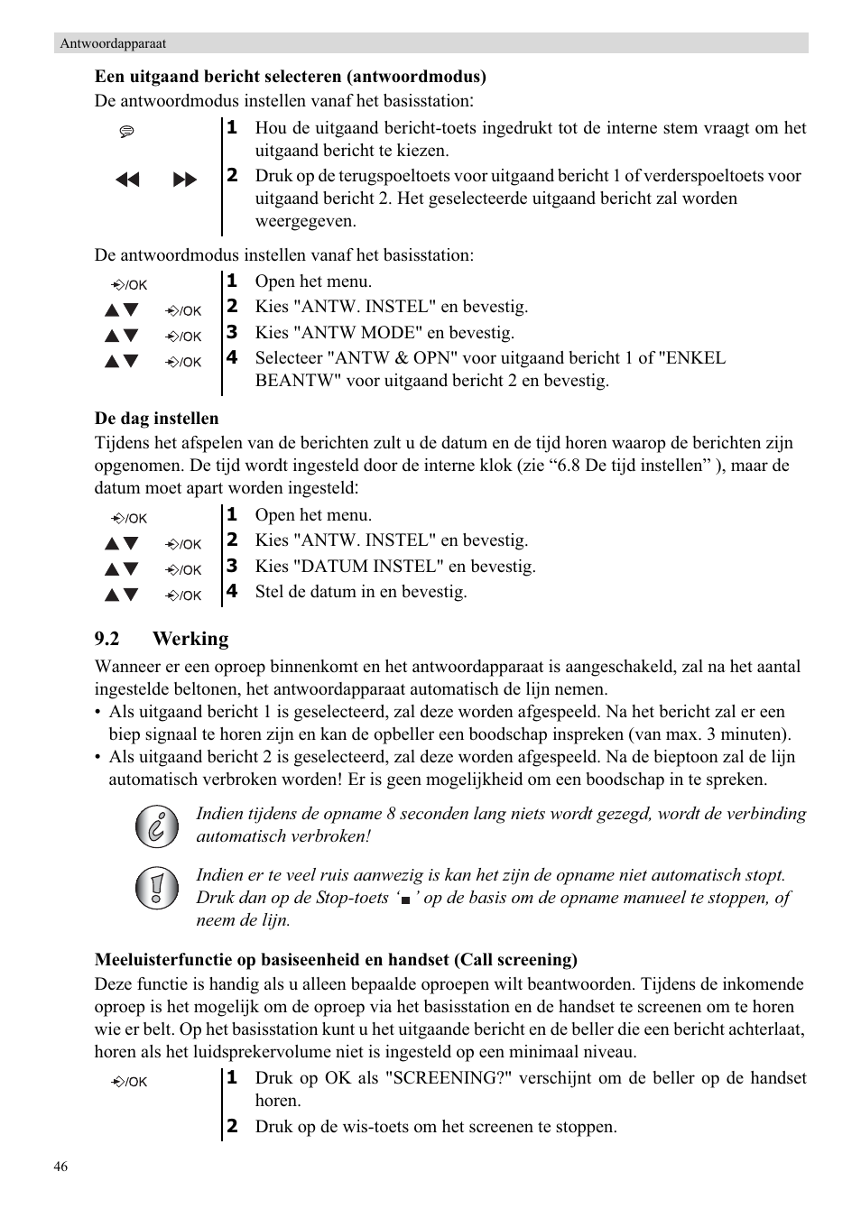 Topcom BUTLER E450 User Manual | Page 46 / 104