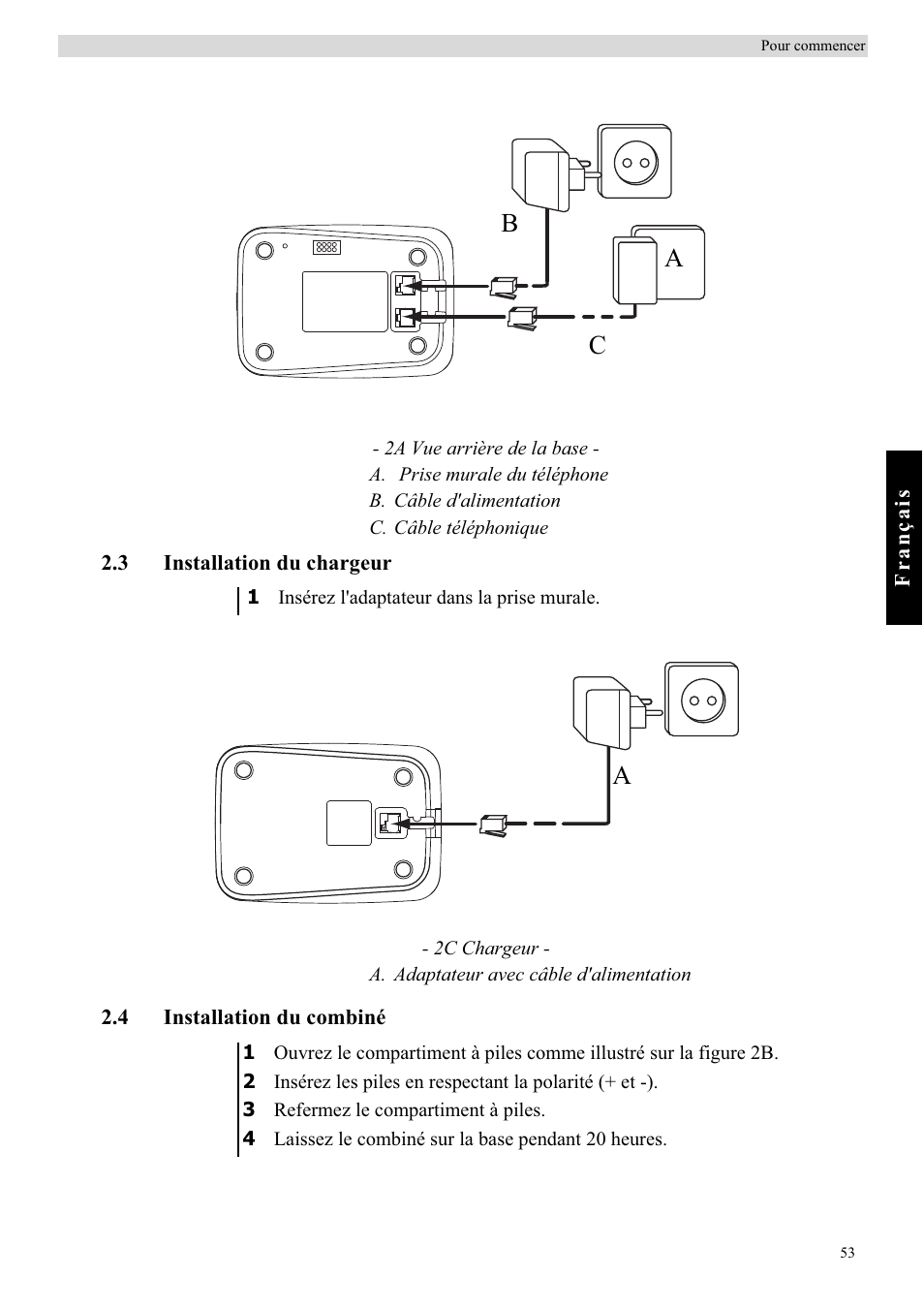 Ba c a | Topcom BUTLER E450 User Manual | Page 53 / 104