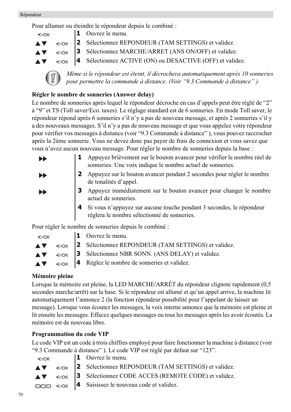 Topcom BUTLER E450 User Manual | Page 70 / 104