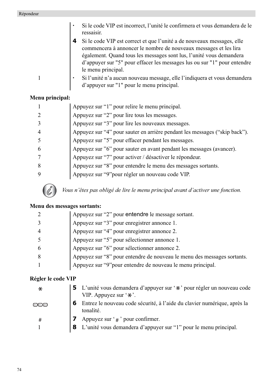 Topcom BUTLER E450 User Manual | Page 74 / 104