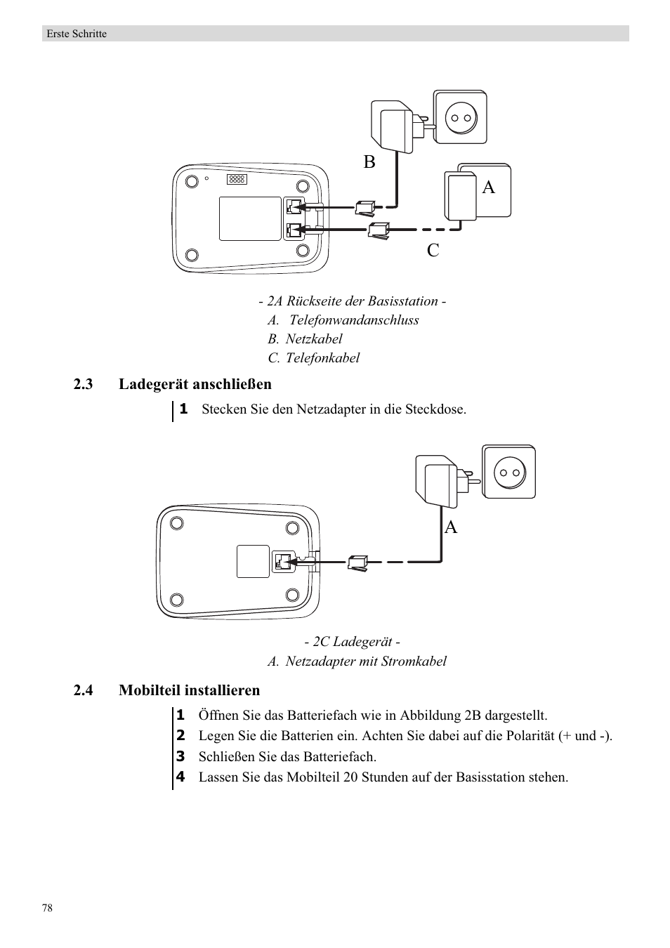 Ba c a | Topcom BUTLER E450 User Manual | Page 78 / 104