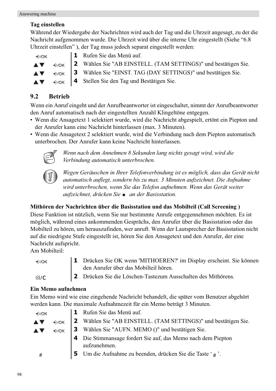 Topcom BUTLER E450 User Manual | Page 98 / 104