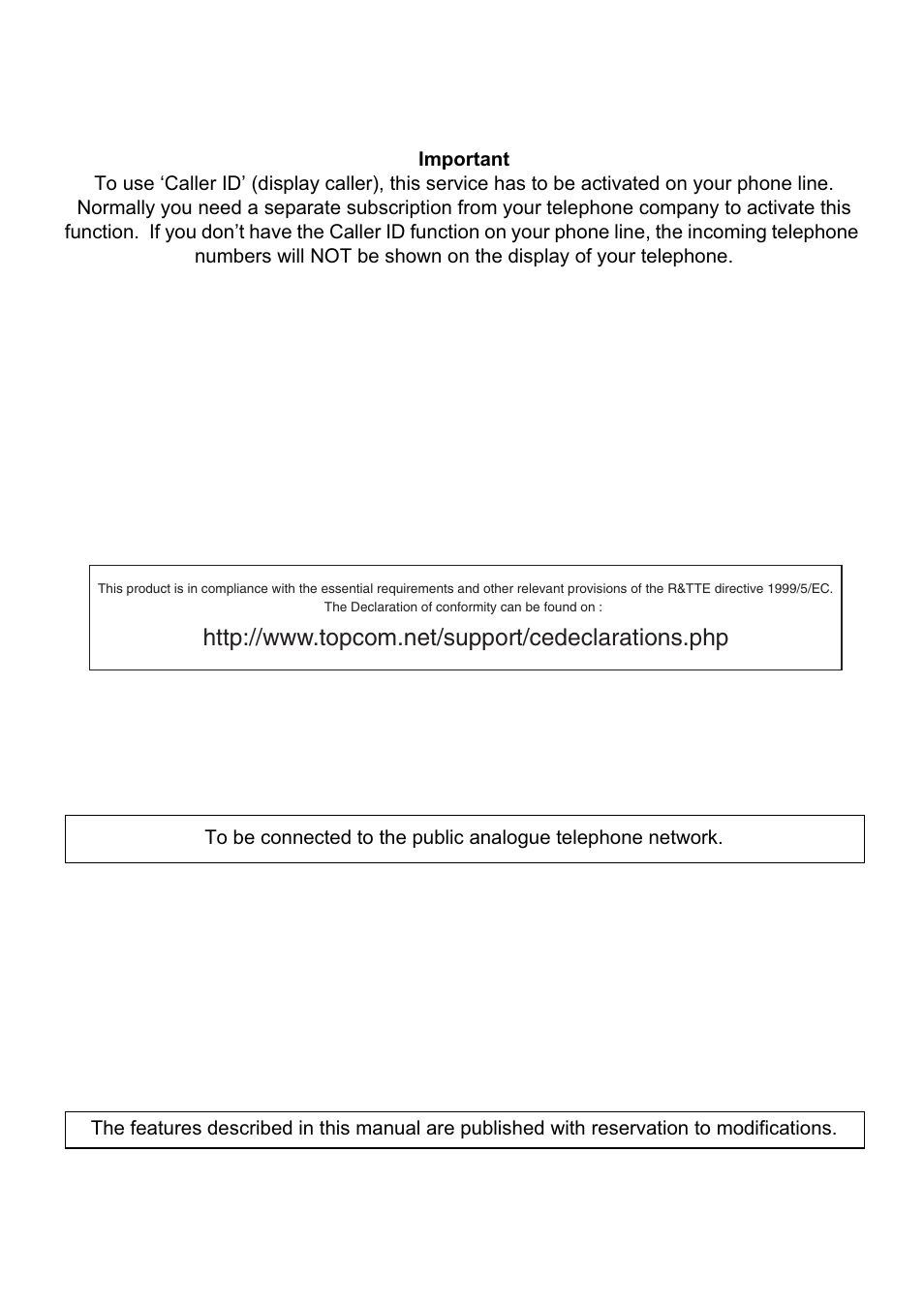 Topcom BUTLER 4850 User Manual | Page 2 / 24