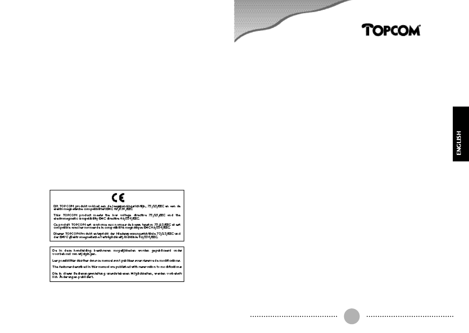 Mira 200 | Topcom MIRA 200 User Manual | Page 2 / 19