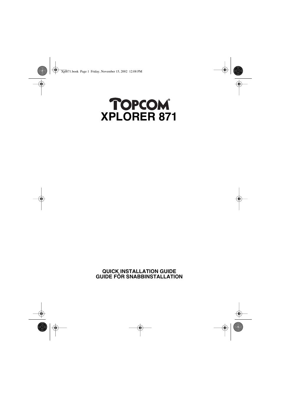 Topcom Xplorer 871 User Manual | 43 pages