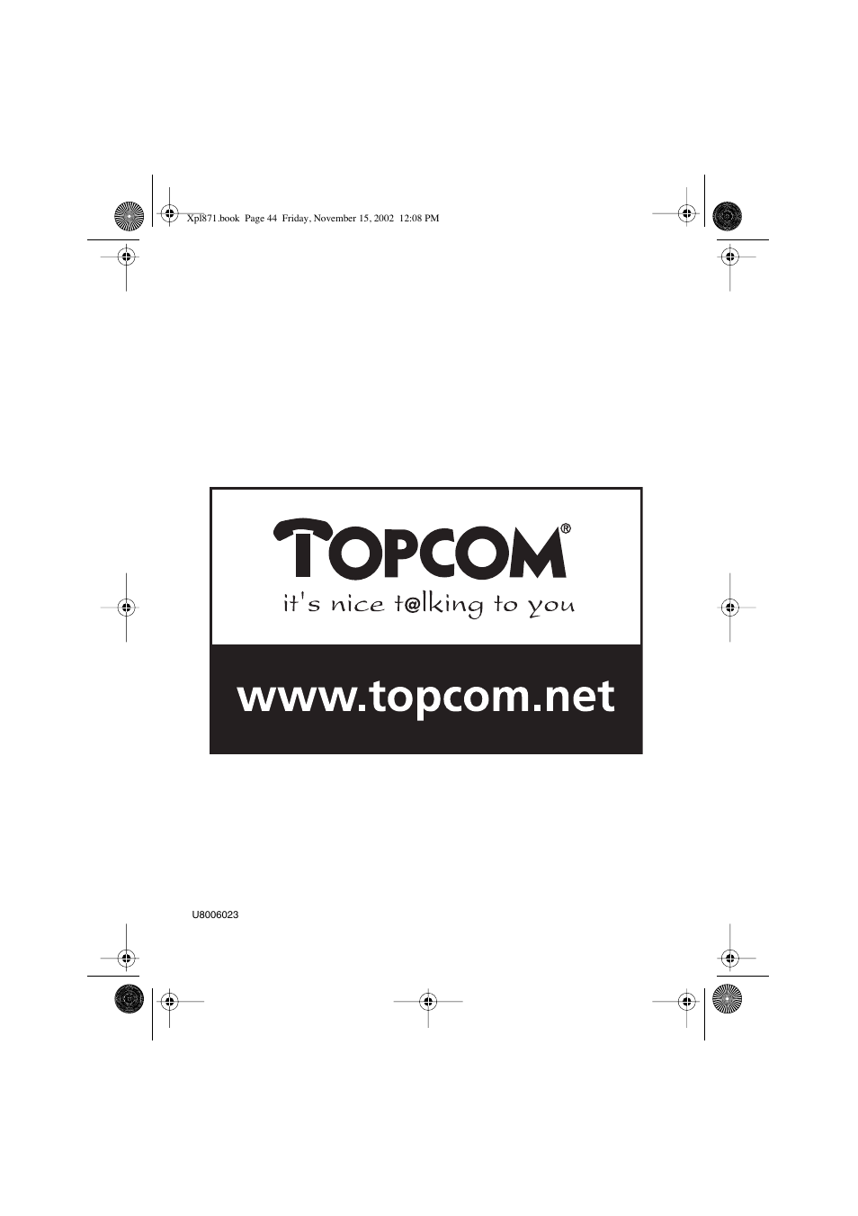 Topcom Xplorer 871 User Manual | Page 43 / 43