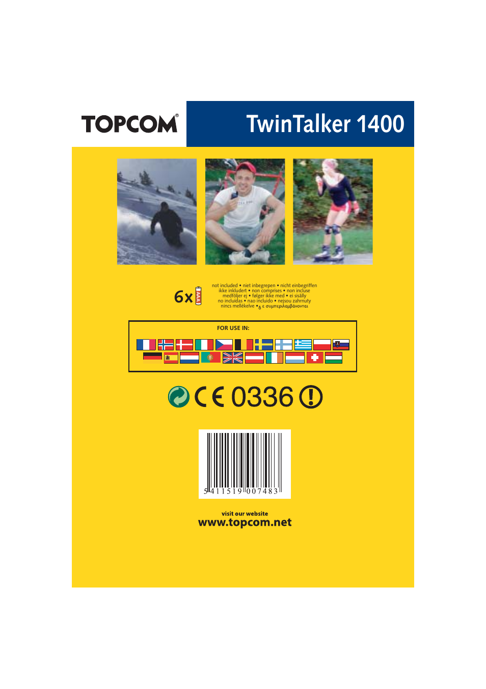 Twintalker 1400 | Topcom Twintalker 1400 User Manual | Page 100 / 100